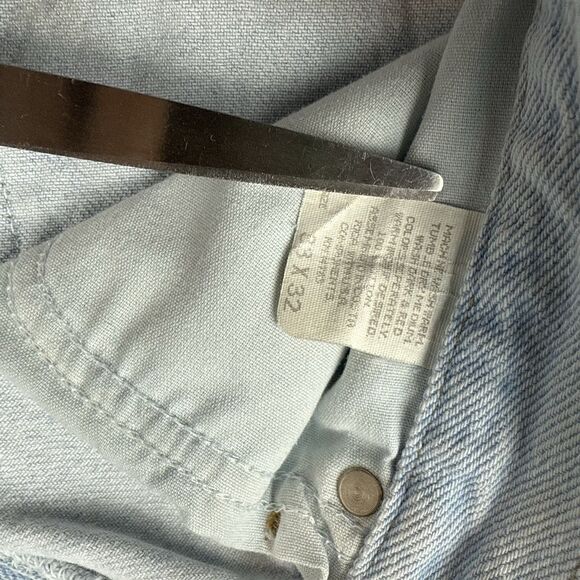 Vintage Lee Riders Jeans Men's 33x32 Denim Straight Leg Light Wash (Stains) - Picture 10 of 12